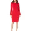 Calvin Klein Long Sleeve Scuba Crepe Dress | Dresses