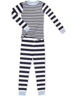 Calvin Klein Boys' 2 Piece Sleepwear Long Sleeve Top and Bottom Pajama Set Pj