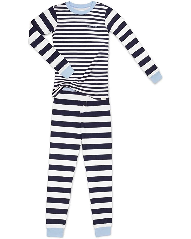 Calvin Klein Boys' 2 Piece Sleepwear Long Sleeve Top and Bottom Pajama Set Pj 1 Calvin Klein Boys' 2 Piece Sleepwear Long Sleeve Top and Bottom Pajama Set Pj