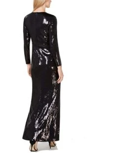 Calvin Klein Women's Long Sleeve Sequin Gown with Cross Front V Neckline | Dresses 3 Calvin Klein Women's Long Sleeve Sequin Gown with Cross Front V Neckline | Dresses -Calvin Klein Sales Shop 616xWBloAgL. AC SR736920