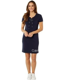 Calvin Klein Lace-Up Shirtdress | Dresses