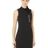 Calvin Klein Sleeveless Scuba Crepe Dress with Necktie | Dresses