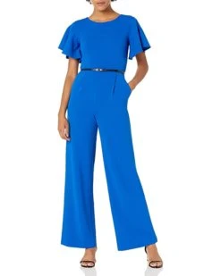 Calvin Klein Women's Short Flutter Sleeved Belted Jumpsuit | Jumpsuits & Rompers 6 Calvin Klein Women's Short Flutter Sleeved Belted Jumpsuit | Jumpsuits & Rompers -Calvin Klein Sales Shop 61G2BuzOofL. AC SR736920