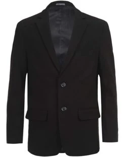 Calvin Klein Boys' Bi-Stretch Blazer Suit Jacket, 2-Button Single Breasted Closure, Buttoned Cuffs & Front Flap Pockets | Coats & Outerwear