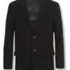 Calvin Klein Boys' Bi-Stretch Blazer Suit Jacket, 2-Button Single Breasted Closure, Buttoned Cuffs & Front Flap Pockets | Coats & Outerwear