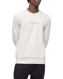 Calvin Klein Men's Long Sleeve Logo French Terry Crewneck | Hoodies & Sweatshirts