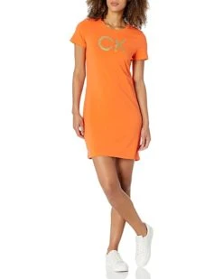 Calvin Klein Women's Short Sleeve Logo T-Shirt Dress | Dresses