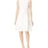 Calvin Klein Women's Petite Sleeveless Floral Embroidered Fit and Flare Dress | Dresses