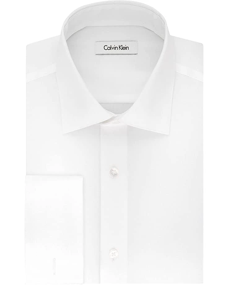 Calvin Klein Men's Dress Shirt Regular Fit Non Iron Herringbone French Cuff | Shirts & Tops 4 Calvin Klein Men's Dress Shirt Regular Fit Non Iron Herringbone French Cuff | Shirts & Tops - Image 4