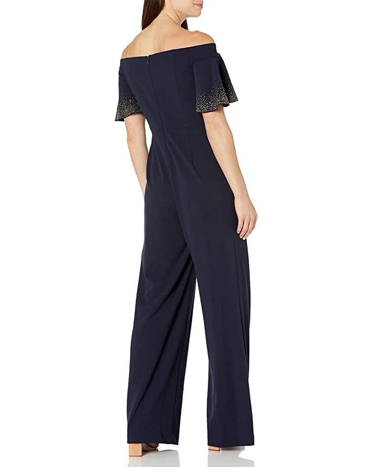 Calvin Klein Women's Short Shoulder Jumpsuit with Flutter Sleeves | Jumpsuits & Rompers 2 Calvin Klein Women's Short Shoulder Jumpsuit with Flutter Sleeves | Jumpsuits & Rompers - Image 2