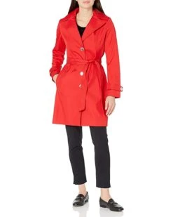 Calvin Klein Women's Single Breasted Belted Rain Jacket with Removable Hood | Coats & Outerwear 3 Calvin Klein Women's Single Breasted Belted Rain Jacket with Removable Hood | Coats & Outerwear -Calvin Klein Sales Shop 61Qx te8kFL. AC SR736920