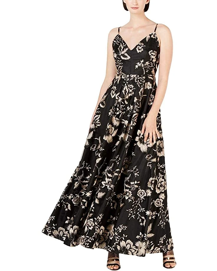 Calvin Klein Women's Spaghetti Strap V Neck Gown | Dresses 1 Calvin Klein Women's Spaghetti Strap V Neck Gown | Dresses