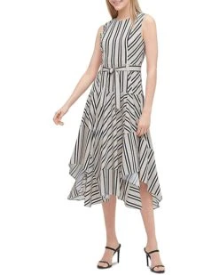 Calvin Klein Women's Belted Handkerchief Dress | Dresses