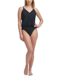 Calvin Klein Crossover Blouson Wrap One-Piece | Swimwear -Calvin Klein Sales Shop 61YLpiGuIkL. AC SR736920