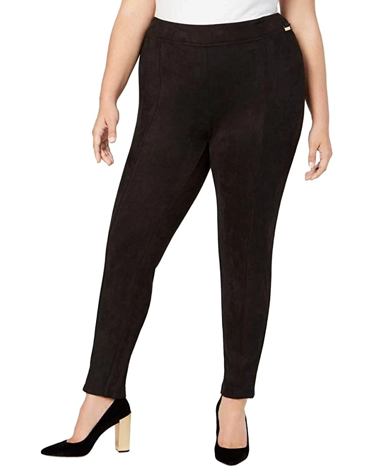 Calvin Klein Women's Plus Size All Over Suede Legging | Pants 1 Calvin Klein Women's Plus Size All Over Suede Legging | Pants