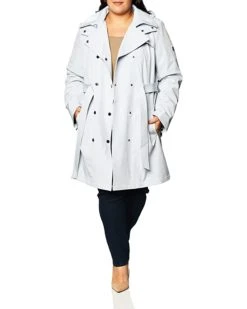 Calvin Klein Women's Double Breasted Belted Rain Jacket with Removable Hood | Coats & Outerwear 5 Calvin Klein Women's Double Breasted Belted Rain Jacket with Removable Hood | Coats & Outerwear -Calvin Klein Sales Shop 61cTy vPK1L. AC SR736920