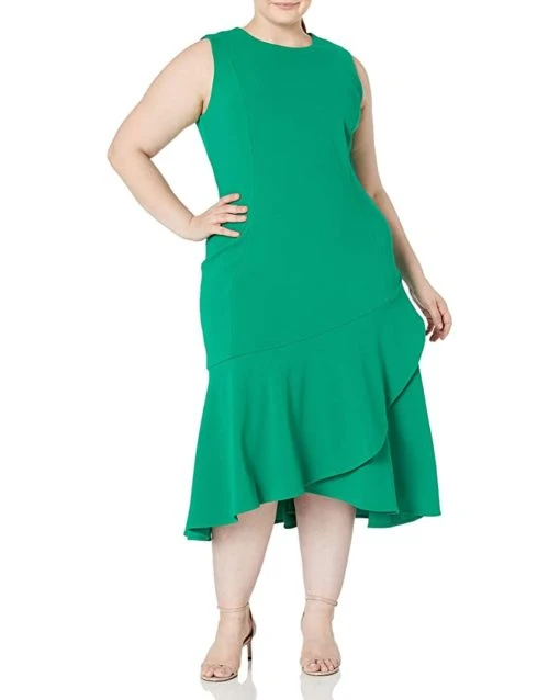 Calvin Klein Women's Plus Size Ruffle Hem Midi Dress | Dresses -Calvin Klein Sales Shop 61ehvGTFlAL. AC SR736920