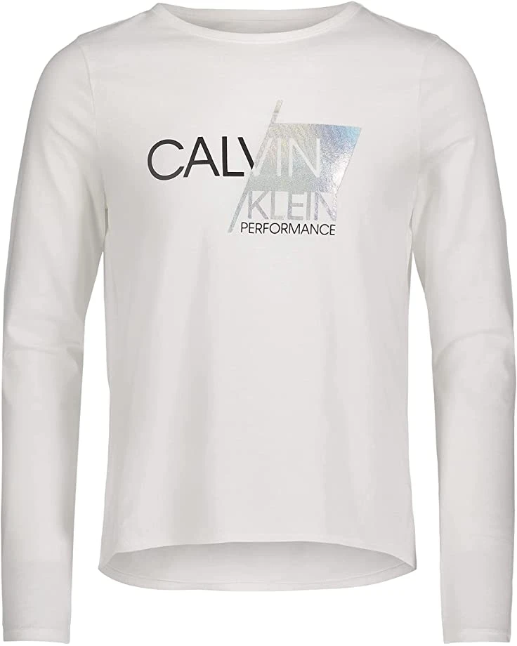Calvin Klein Girls' Performance Long Sleeve Tee Shirt | Shirts & Tops 2 Calvin Klein Girls' Performance Long Sleeve Tee Shirt | Shirts & Tops - Image 2