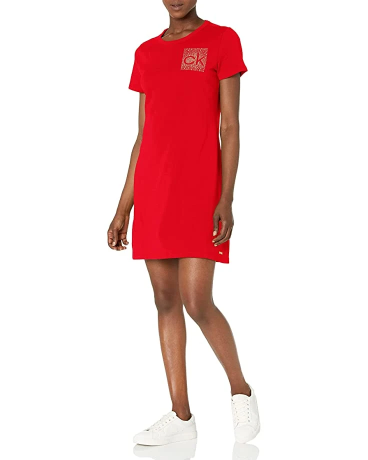 Calvin Klein Women's Short Sleeve T-Shirt Dress with Ck Logo | Dresses 3 Calvin Klein Women's Short Sleeve T-Shirt Dress with Ck Logo | Dresses - Image 3