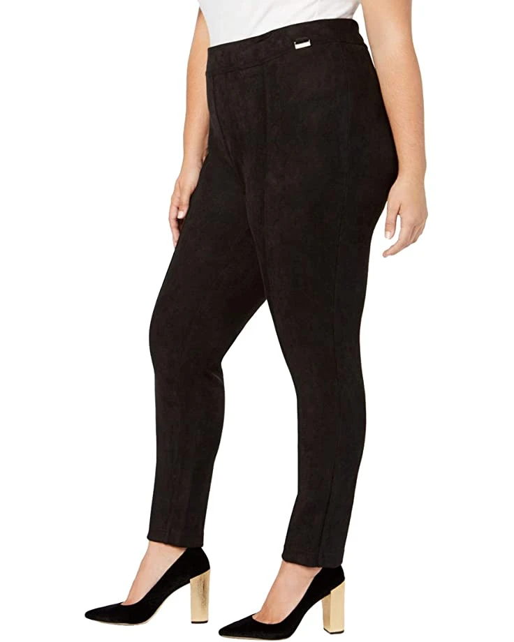 Calvin Klein Women's Plus Size All Over Suede Legging | Pants 2 Calvin Klein Women's Plus Size All Over Suede Legging | Pants - Image 2