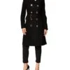 Calvin Klein Womens Double Breasted Wool Coat with Belt | Coats & Outerwear