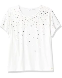 Calvin Klein Women's Short Sleeved Top with Printed Front | Shirts & Tops -Calvin Klein Sales Shop 61o0dswEQyL. AC SR736920