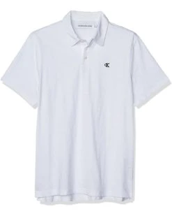 Calvin Klein Men's Short Sleeve Slub Cotton Monogram Logo Polo Shirt | Shirts & Tops -Calvin Klein Sales Shop 61rMQxWtuKS. AC SR736920