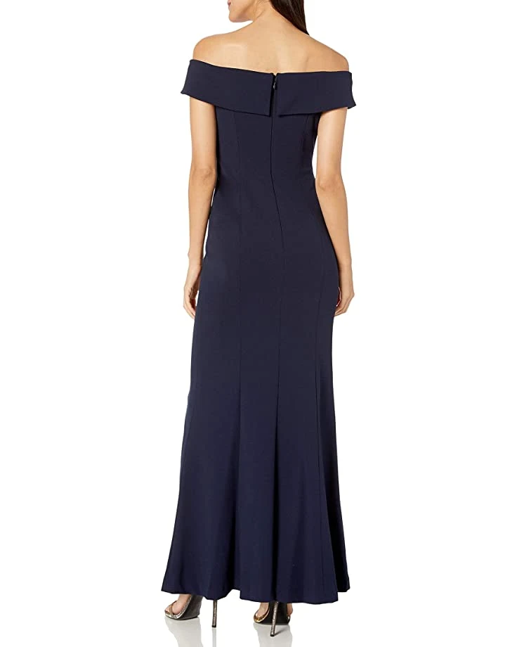 Calvin Klein Women's Off The Shoulder Gown with Folded Collar | Dresses 2 Calvin Klein Women's Off The Shoulder Gown with Folded Collar | Dresses - Image 2