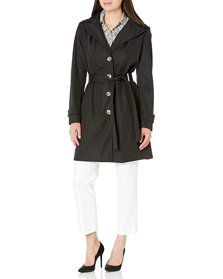 61vyb3r9sL._AC_SR736920_.jpg Calvin Klein Women's Single Breasted Belted Rain Jacket with Removable Hood | Coats & Outerwear -Calvin Klein Sales Shop 61vyb3r9sL. AC SR736920