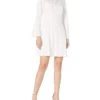 Calvin Klein Women's Wide Sleeve A-line Dress with Neck Embellishemnt | Dresses