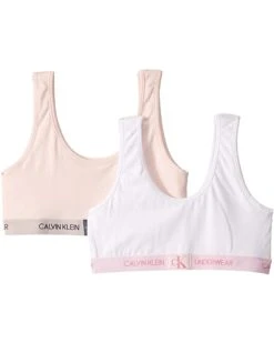 Calvin Klein Kids 2-Pack Monogram Bralette (Little Kids/Big Kids) | Underwear & Intimates