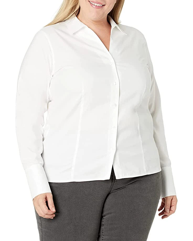 711A98aEnSS._AC_SR736920_.jpg Calvin Klein Women's Plus Size Long Sleeve Wrinkle Free Button Down Top | Shirts & Tops -Calvin Klein Sales Shop 711A98aEnSS. AC SR736920