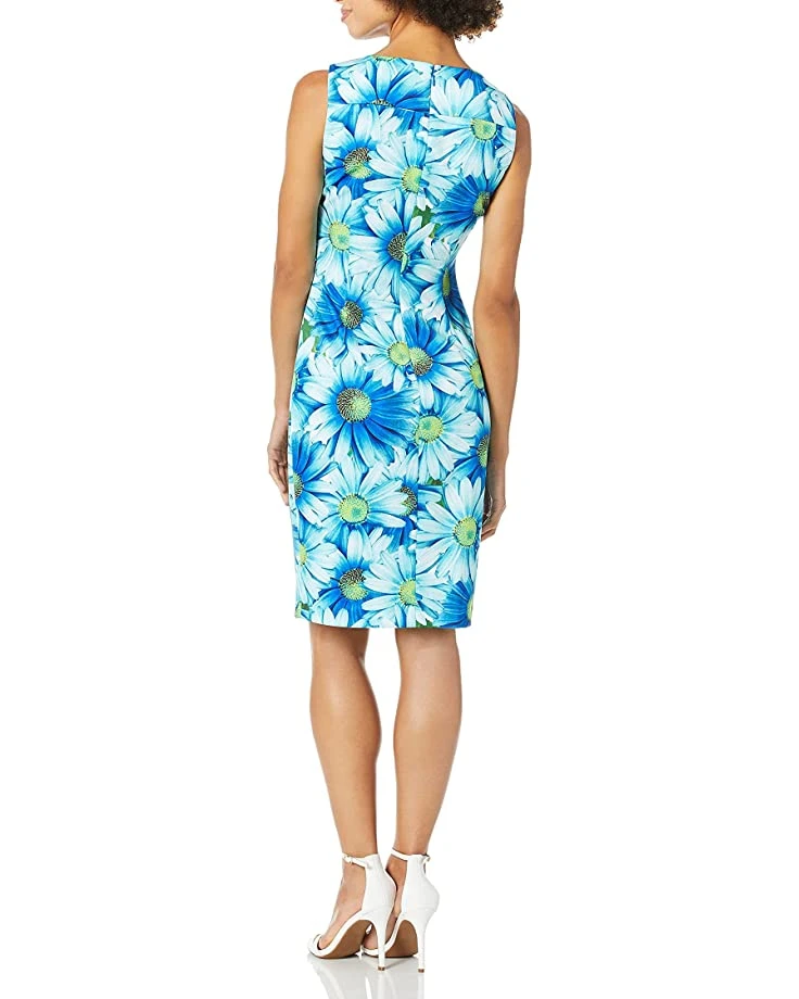 Calvin Klein Women's Sleeveless Scuba Starburst Sheath Dress | Dresses 2 Calvin Klein Women's Sleeveless Scuba Starburst Sheath Dress | Dresses - Image 2