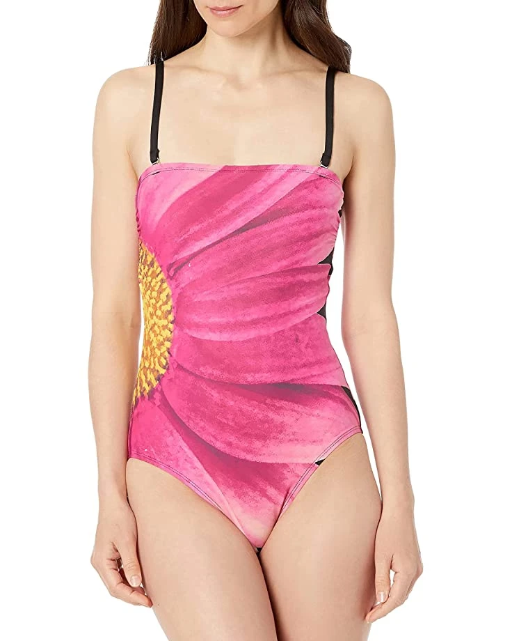 Calvin Klein Women's Classic Bandeau One Piece Swimsuit with Tummy Control | Swimwear 4 Calvin Klein Women's Classic Bandeau One Piece Swimsuit with Tummy Control | Swimwear - Image 4