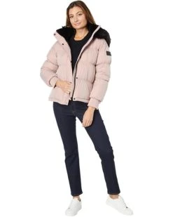 Calvin Klein Short Faux Fur Trimmed Puffer | Coats & Outerwear -Calvin Klein Sales Shop 715AWzfikYL. AC SR736920