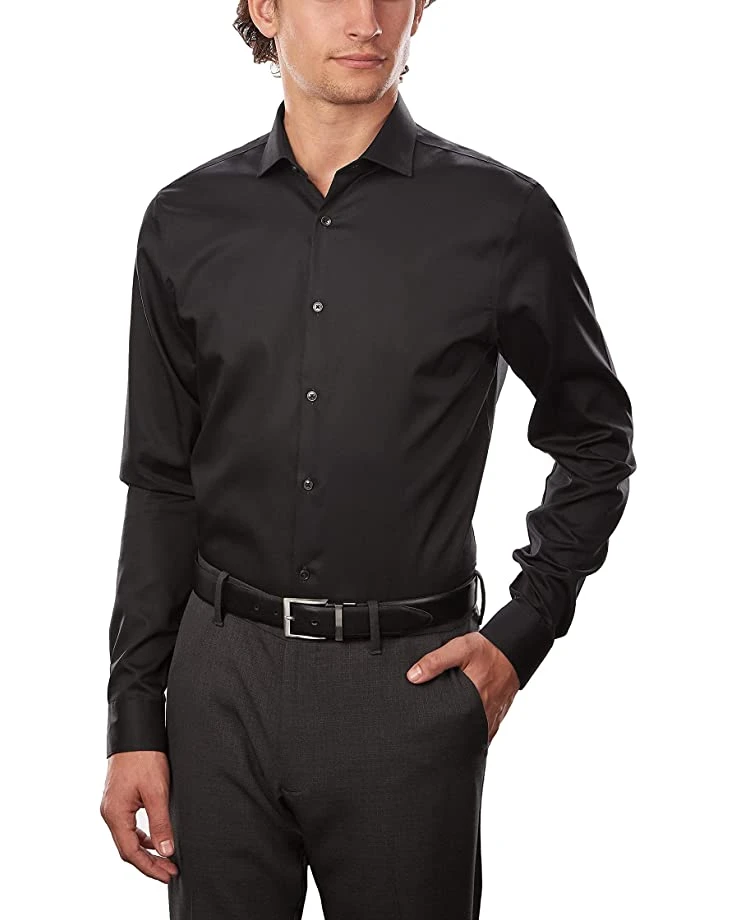 Calvin Klein Men's Dress Shirt Xtreme Slim Fit Non Iron Herringbone | Shirts & Tops 2 Calvin Klein Men's Dress Shirt Xtreme Slim Fit Non Iron Herringbone | Shirts & Tops - Image 2