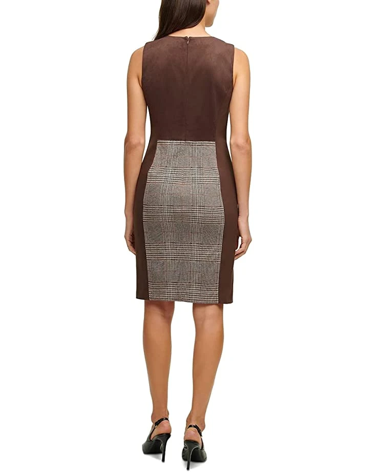 Calvin Klein Women's Mixed Media Sheath Dress | Dresses 2 Calvin Klein Women's Mixed Media Sheath Dress | Dresses - Image 2