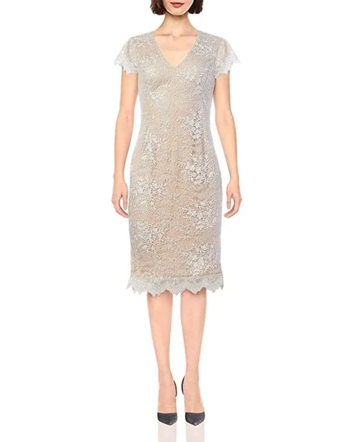 Calvin Klein Women's V-Neck Cocktail Dress with Scalloped Hem | Dresses -Calvin Klein Sales Shop 7179nyoEJNL. AC SR736920