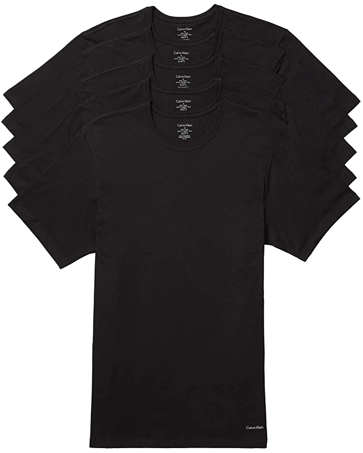 Calvin Klein Underwear Cotton Classics Slim Fit Crew Neck 5-Pack | Shirts & Tops 1 Calvin Klein Underwear Cotton Classics Slim Fit Crew Neck 5-Pack | Shirts & Tops