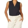Calvin Klein Women's Sleeveless Blouse with Inverted Pleat (Standard and Plus) | Shirts & Tops