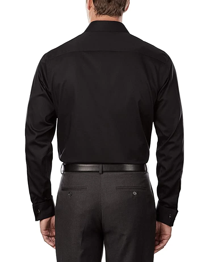 Calvin Klein Men's Dress Shirt Regular Fit Non Iron Herringbone French Cuff | Shirts & Tops 2 Calvin Klein Men's Dress Shirt Regular Fit Non Iron Herringbone French Cuff | Shirts & Tops - Image 2