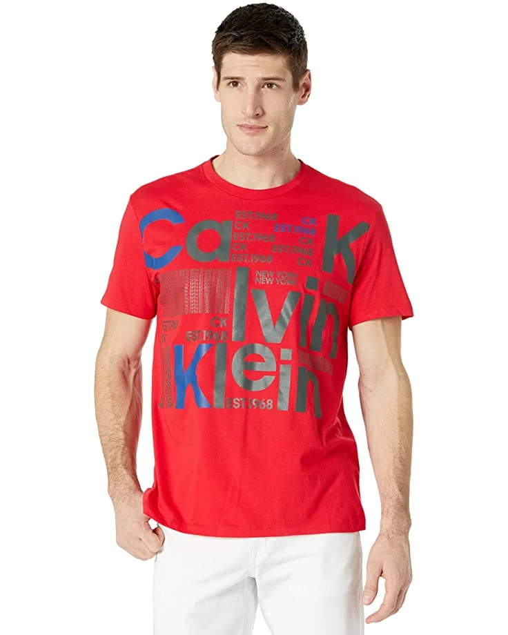 Calvin Klein Short Sleeve Broken Logo Crew | Shirts & Tops 1 Calvin Klein Short Sleeve Broken Logo Crew | Shirts & Tops