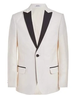 Calvin Klein Boys' Blazer Suit Jacket, 2-Button Single Breasted Closure, Buttoned Cuffs & Front Flap Pockets | Coats & Outerwear