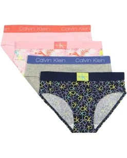 Calvin Klein Girls Underwear Cotton Bikini Panties, 4 Pack | Underwear & Intimates