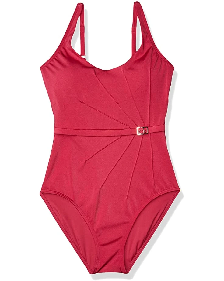 Calvin Klein Women's Standard Belted Starburst One Piece Swimsuit | Swimwear 1 Calvin Klein Women's Standard Belted Starburst One Piece Swimsuit | Swimwear