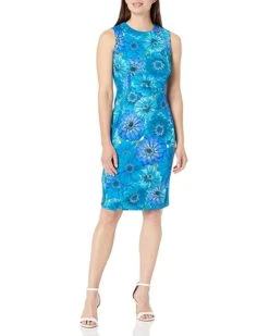 Calvin Klein Women's Scuba Sleeveless Princess Seamed Sheath Dress | Dresses