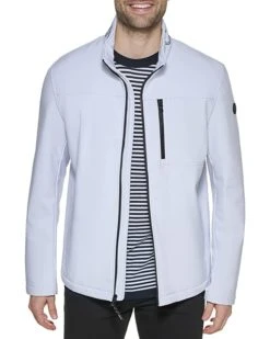 Calvin Klein Men's Water Resistant Soft Shell Open Bottom Jacket (Standard and Big & Tall) | Coats & Outerwear