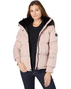Calvin Klein Short Faux Fur Trimmed Puffer | Coats & Outerwear