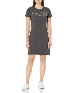 Calvin Klein Women's Short Sleeve Calvn Logo Dress | Dresses