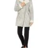 Calvin Klein Womens Aysemetrical Zip Faux Shearling Coat | Coats & Outerwear